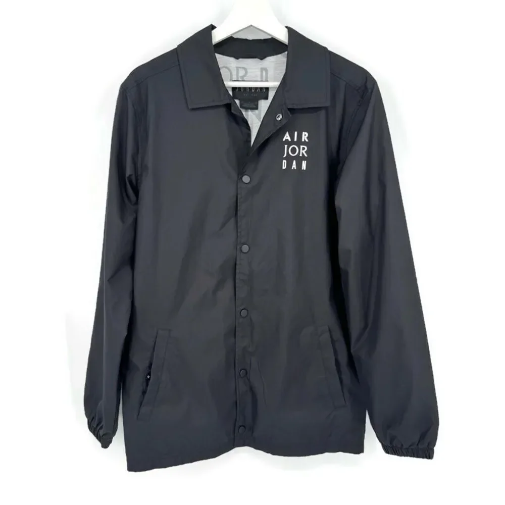 Men's Air Jordan Jumpman Coaches Track‎ Jacket Wind Breaker AJ6795-010 Sz Small